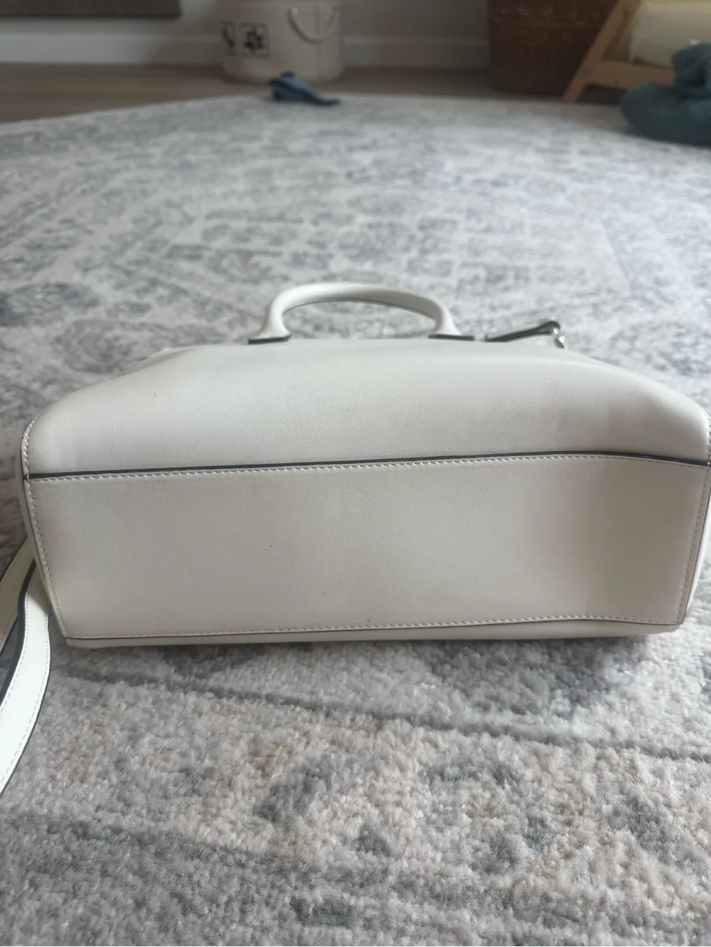 Love Moschino White Double-Heart Satchel with Detachable Strap BRAND NEW